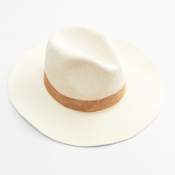 Zara Cream Woven Hat - Picture 2 of 3